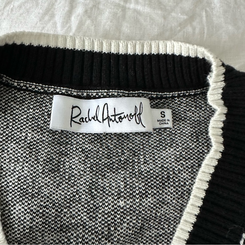 Rachel Antonoff Black and White Cardigan - Picture 4 of 6